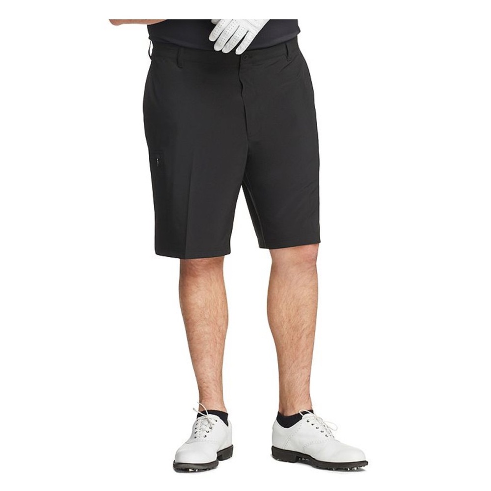 NWT IZOD Big & Tall Golf Swing Flex Black Cargo Shorts (50)